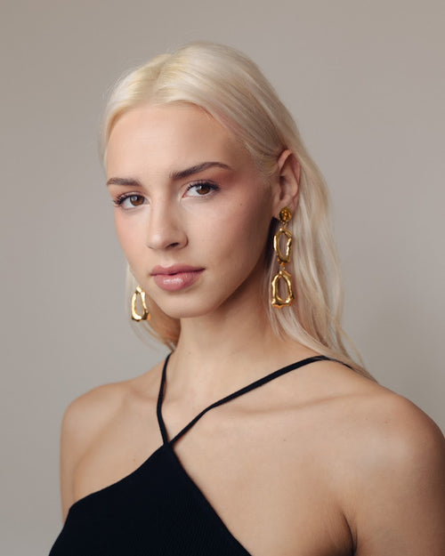 Load image into Gallery viewer, Speculo Gold Earrings
