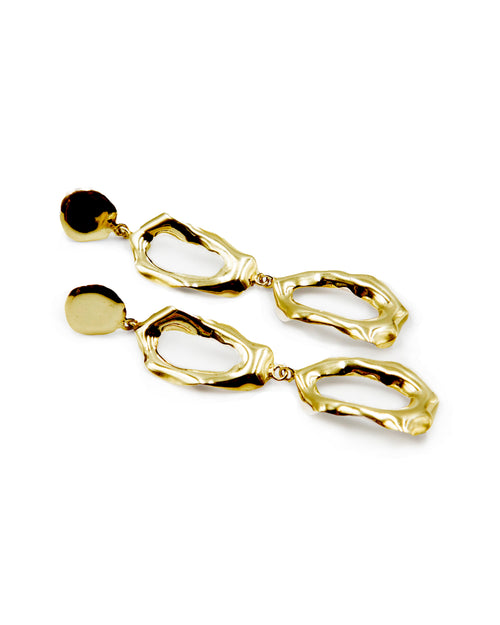 Load image into Gallery viewer, Speculo Gold Earrings
